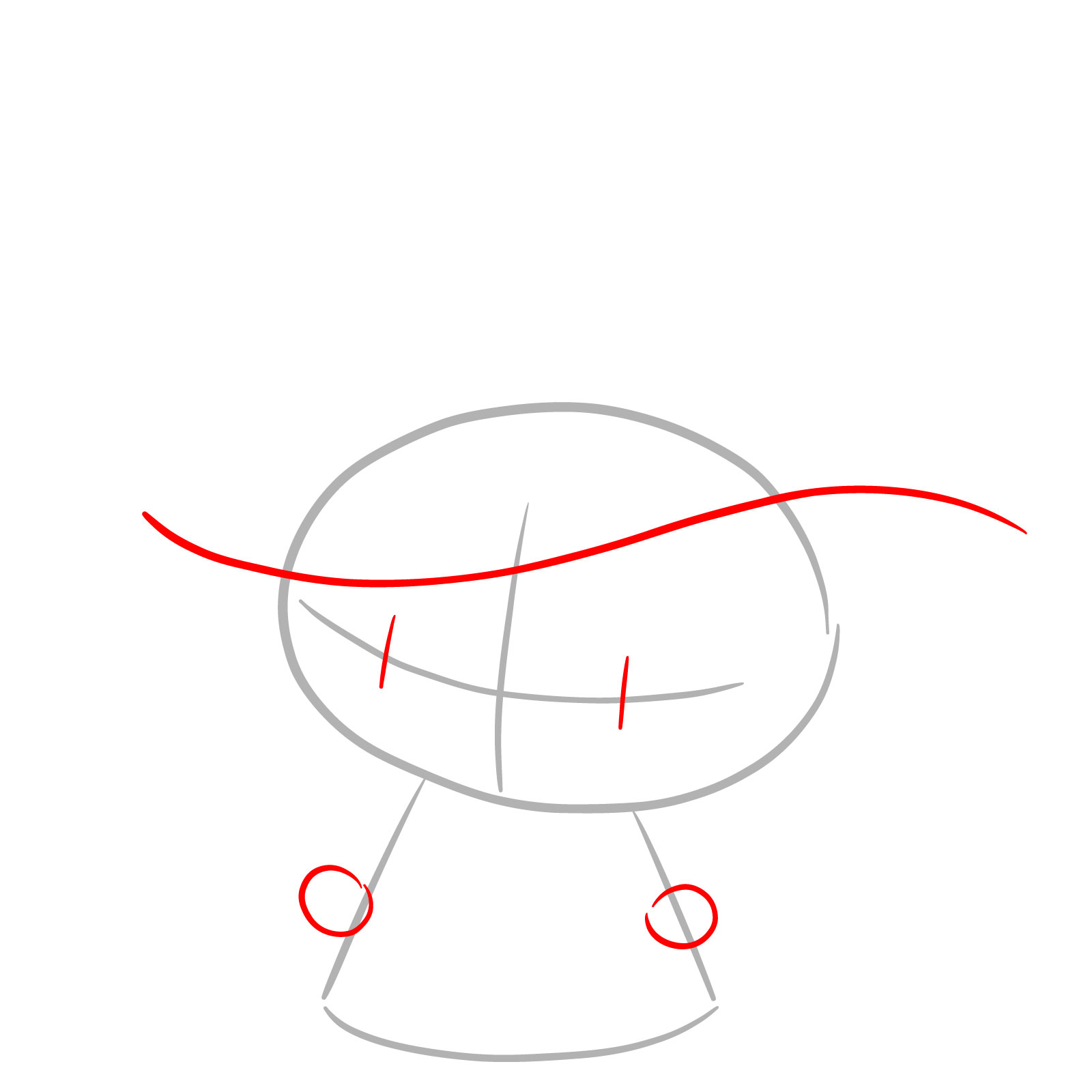 How to Draw Kuromi for Halloween - step 02