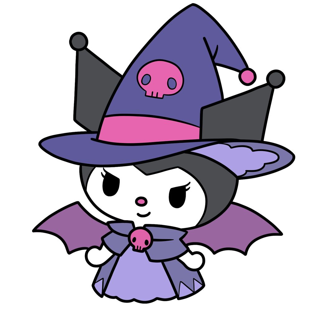 How to Draw Kuromi in a Halloween Bat Costume – Sanrio Guide