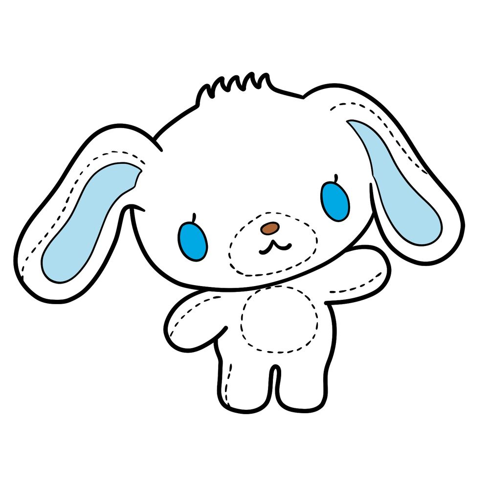 How to Draw Aomimiusa: Sanrio Blue-Eared Bunny in 13 Steps