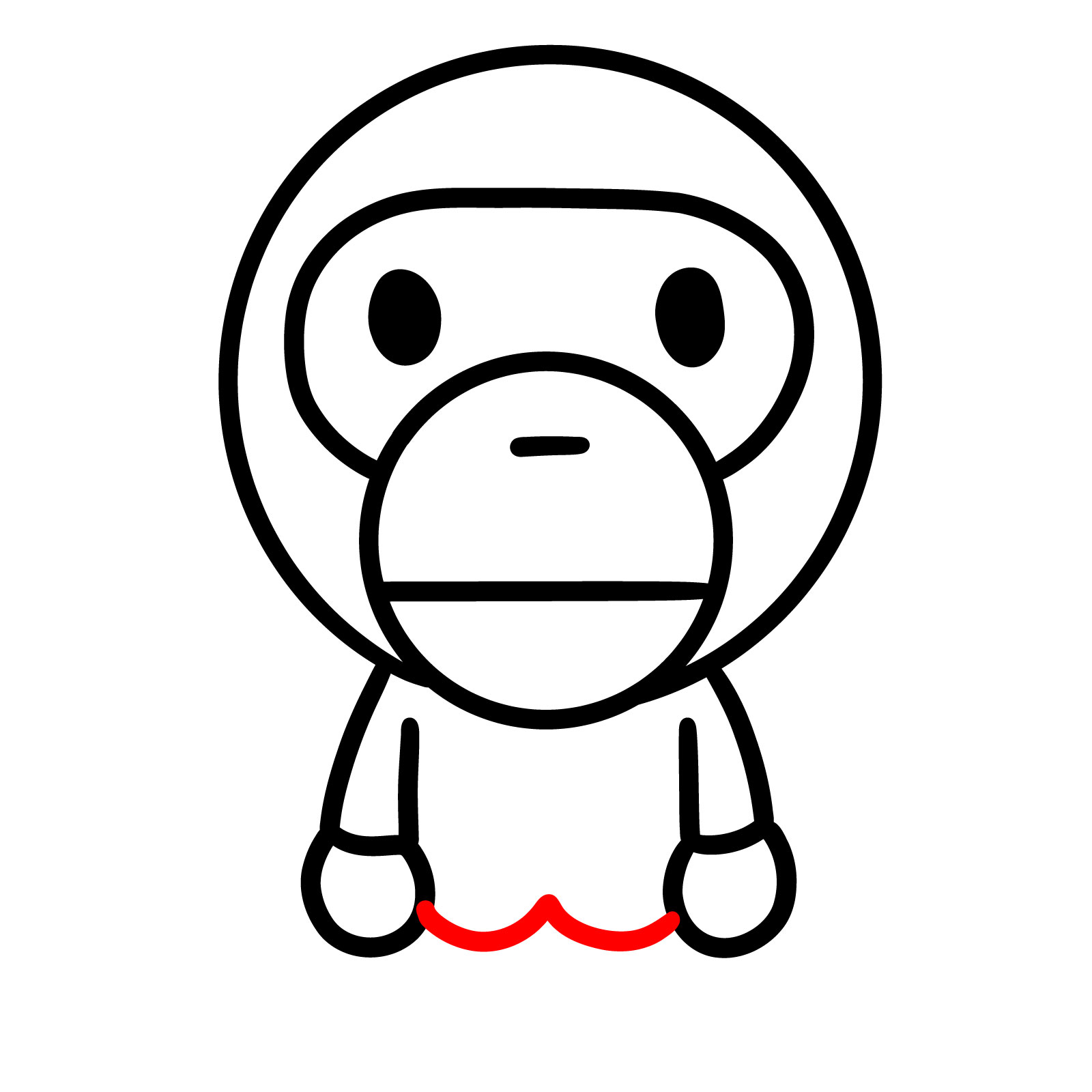 How to Draw Baby Milo from Sanrio - step 06