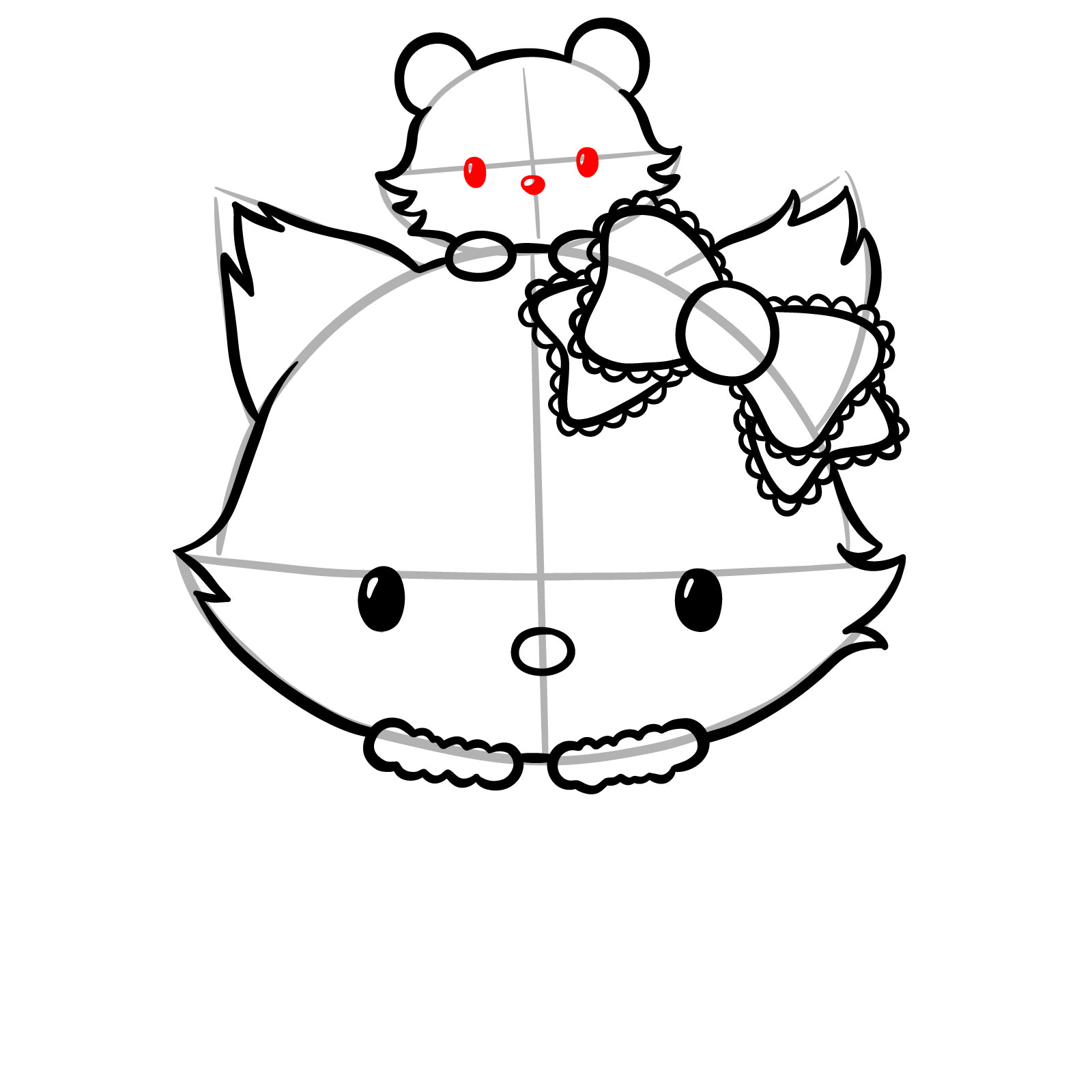 How to Draw Charmmy Kitty and Sugar - step 11