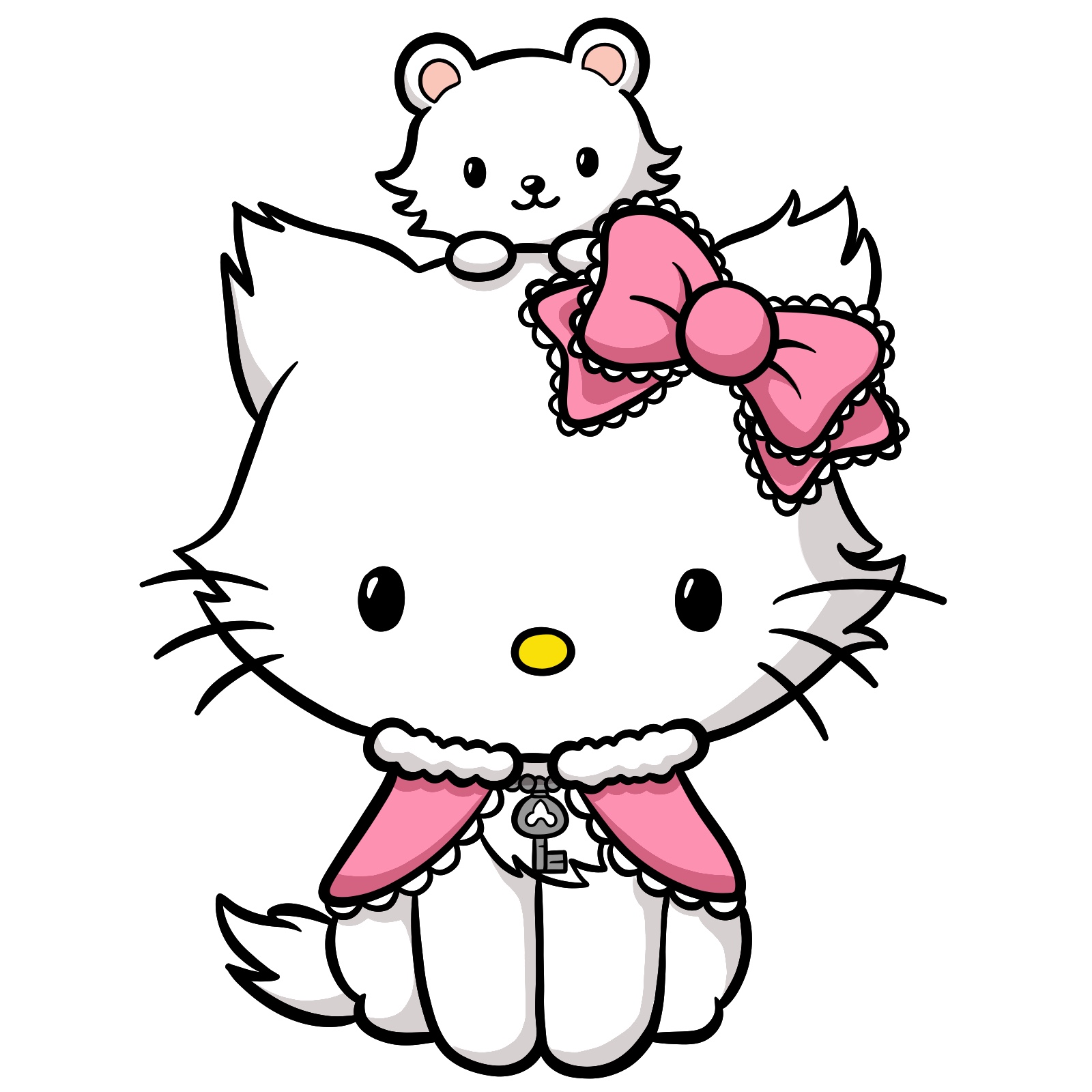 How to Draw Charmmy Kitty and Sugar - final step