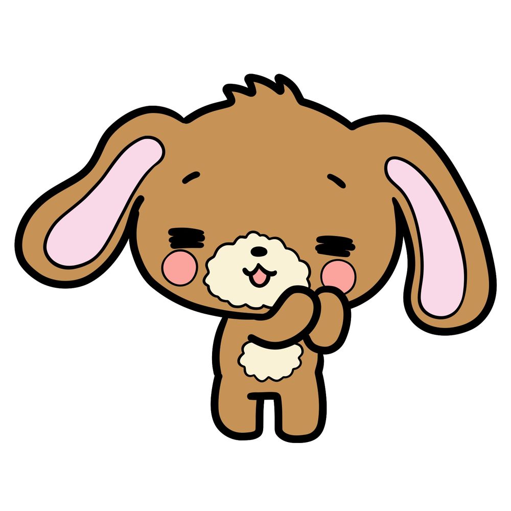 How to Draw Happy Kurousa from Sugarbunnies in 14 Steps