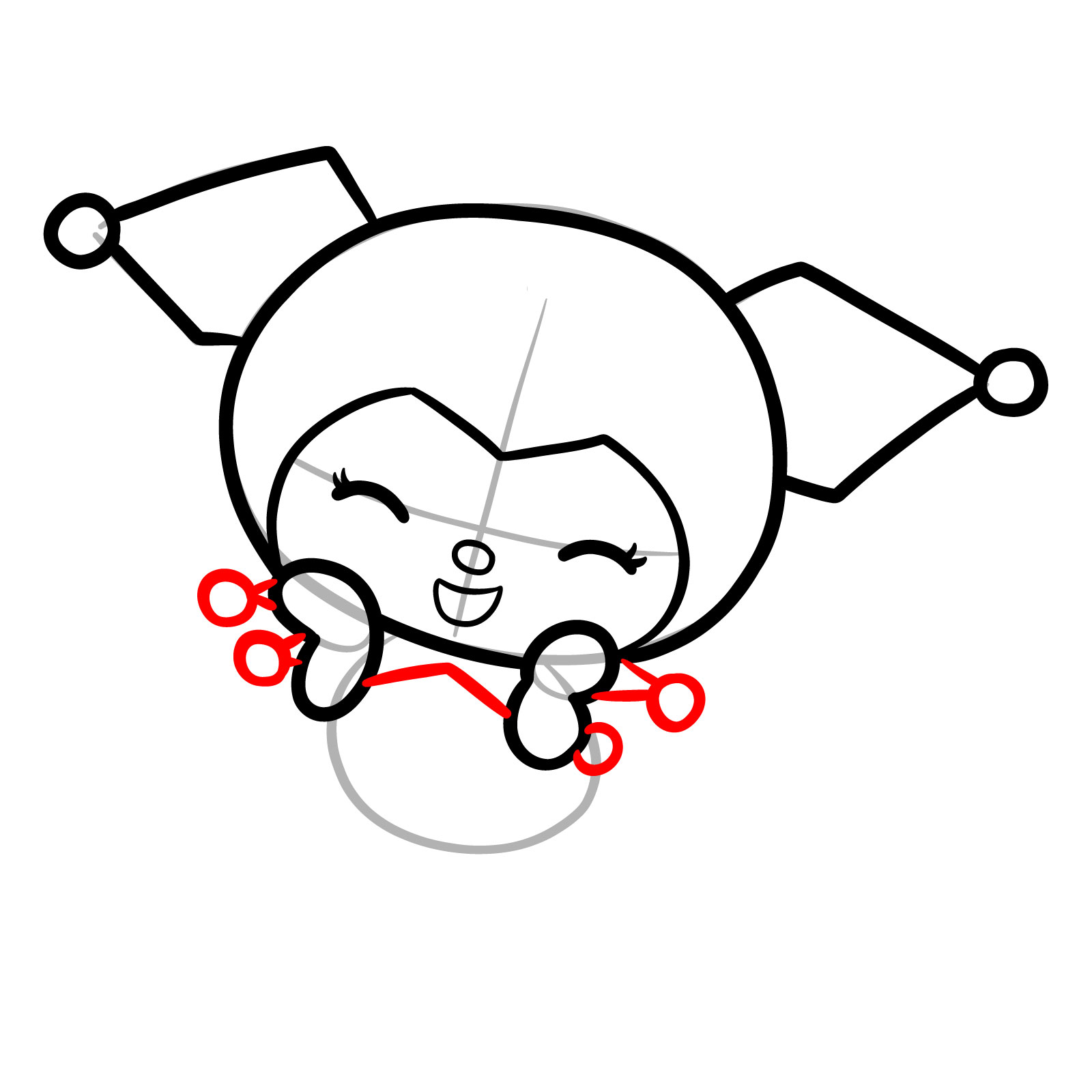 How to Draw Happy Kuromi - step 08