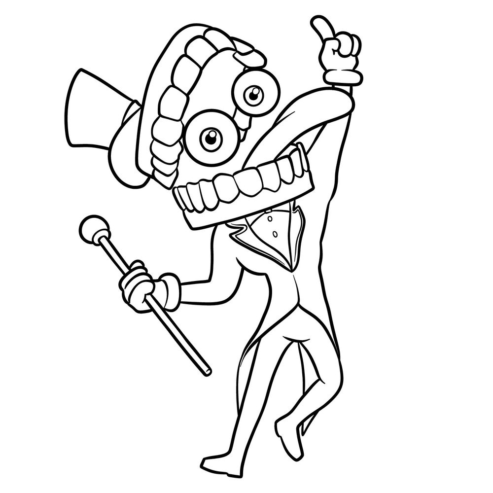 How to Draw Caine, Creative A.I. Ringmaster from TADC