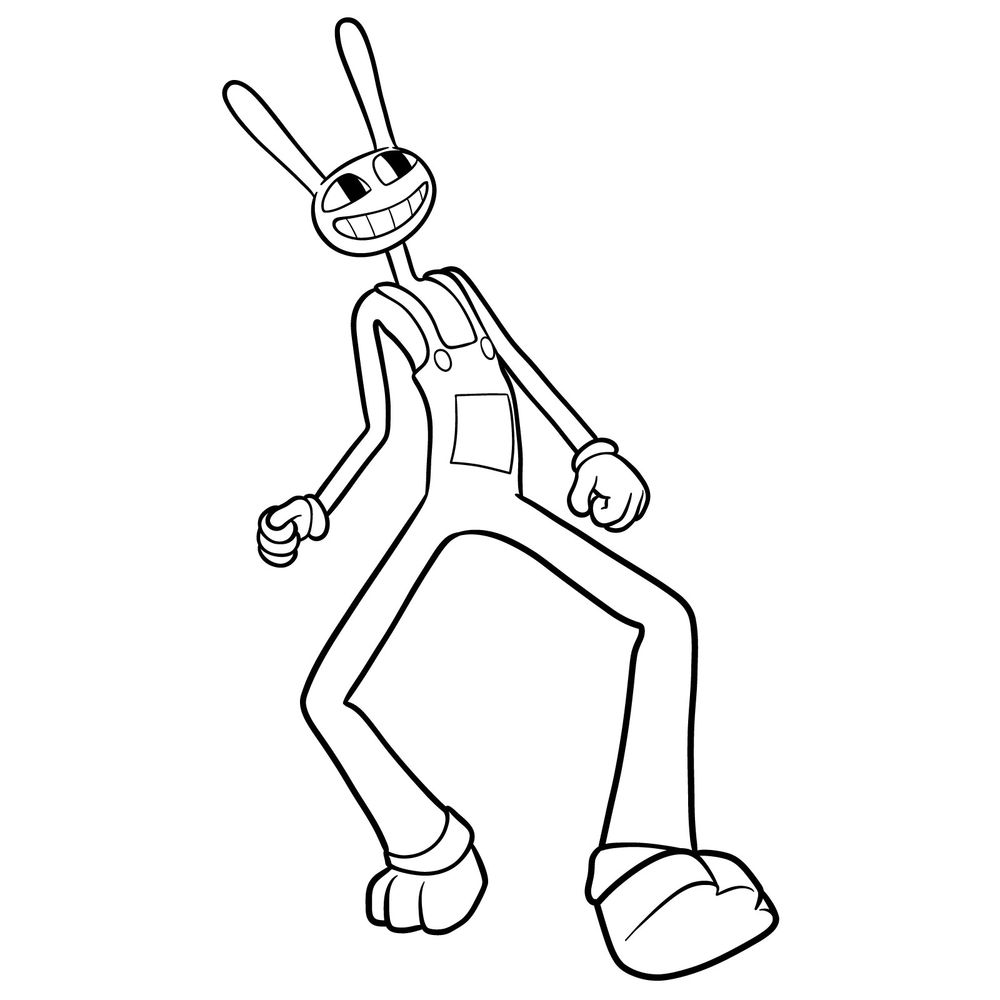 How to Draw Jax from The Amazing Digital Circus in 14 Steps