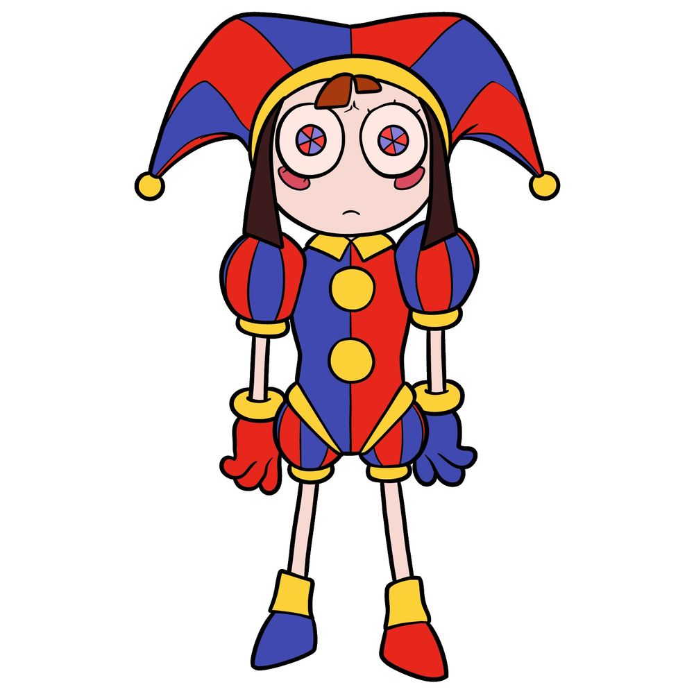 How to Draw Pomni – The Jester from The Amazing Digital Circus