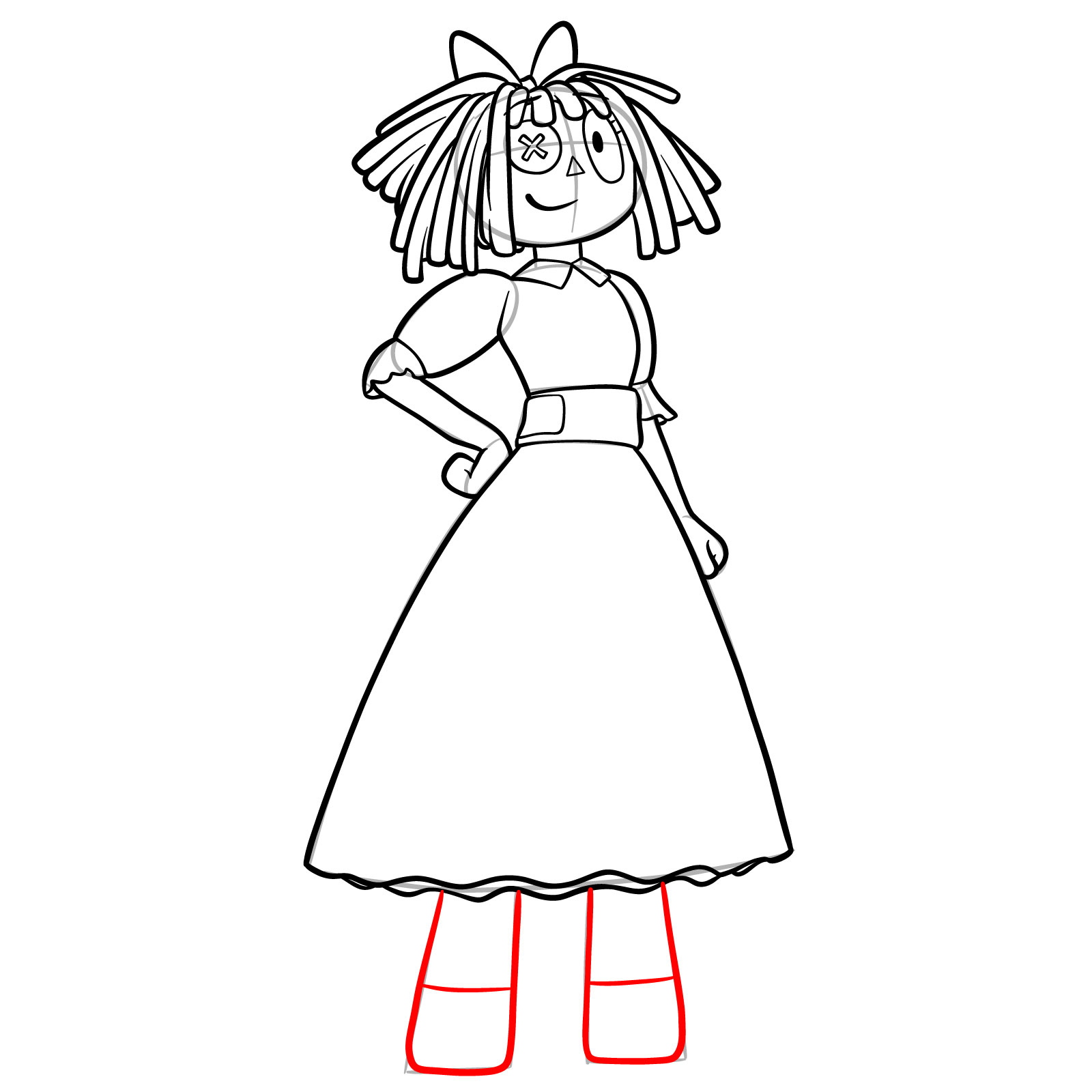 How to Draw Ragatha from TADC - step 16