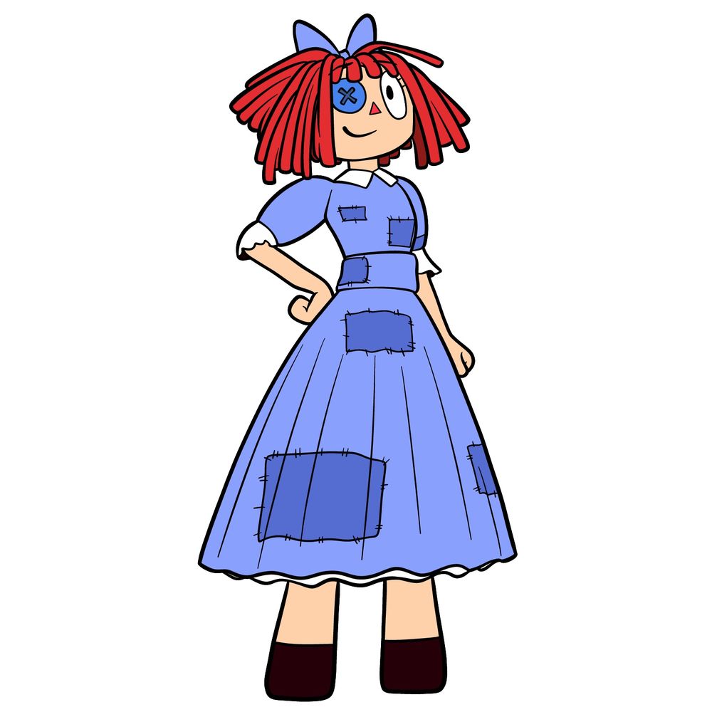 How to Draw Ragatha from The Amazing Digital Circus