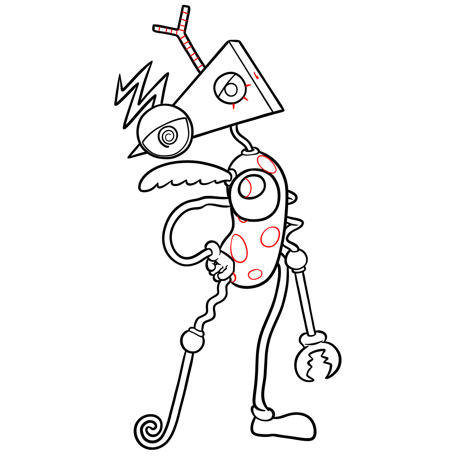 How to Draw Zooble from TADC - step 17