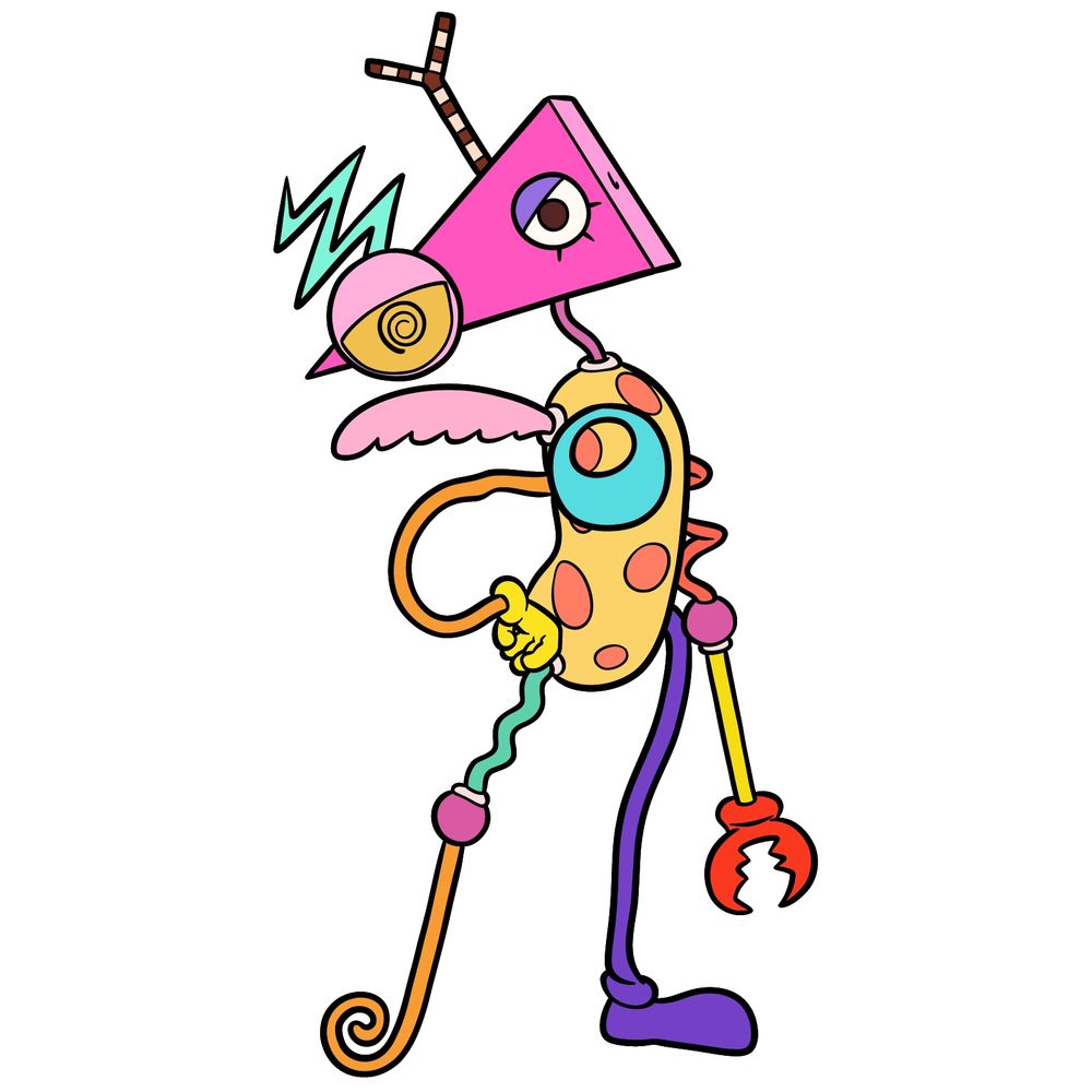 How to Draw Zooble from The Amazing Digital Circus in 19 Steps