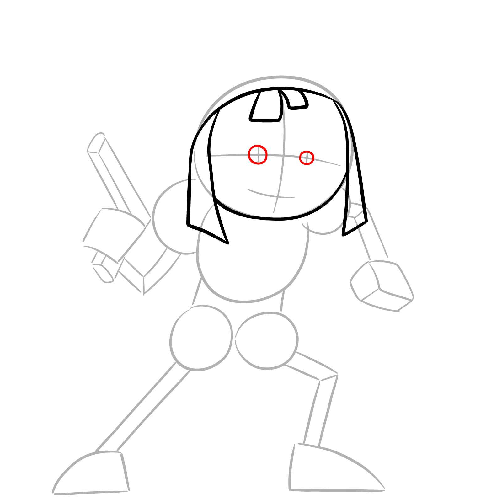 How to Draw Pomni with a Gun from the 6th Episode - step 05