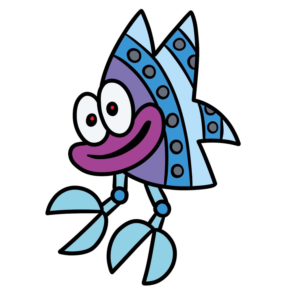 How to Draw Flippy Cyborg Version From Dog Man