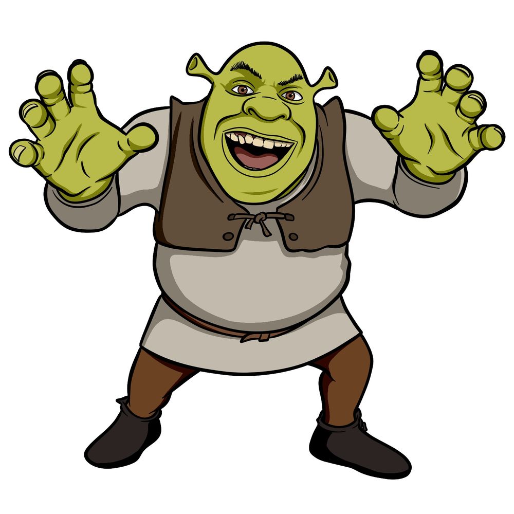 How to Draw Shrek from the DreamWorks Movies in 24 Steps