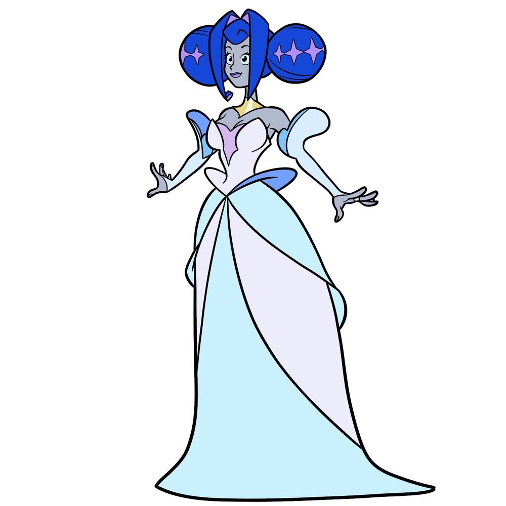 How to Draw Guinevere from Knights of Guinevere in 18 Steps