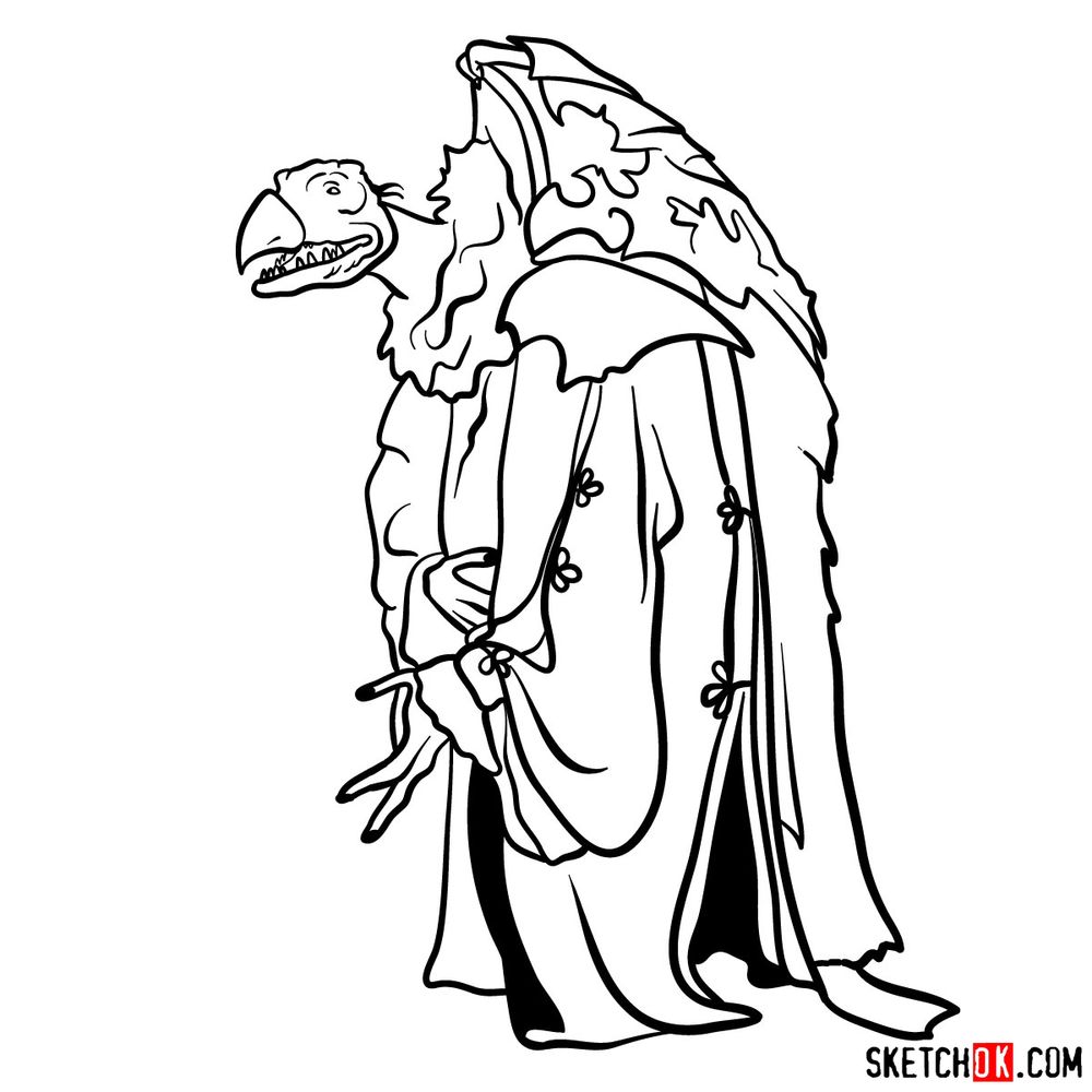 How to draw a Skeksis