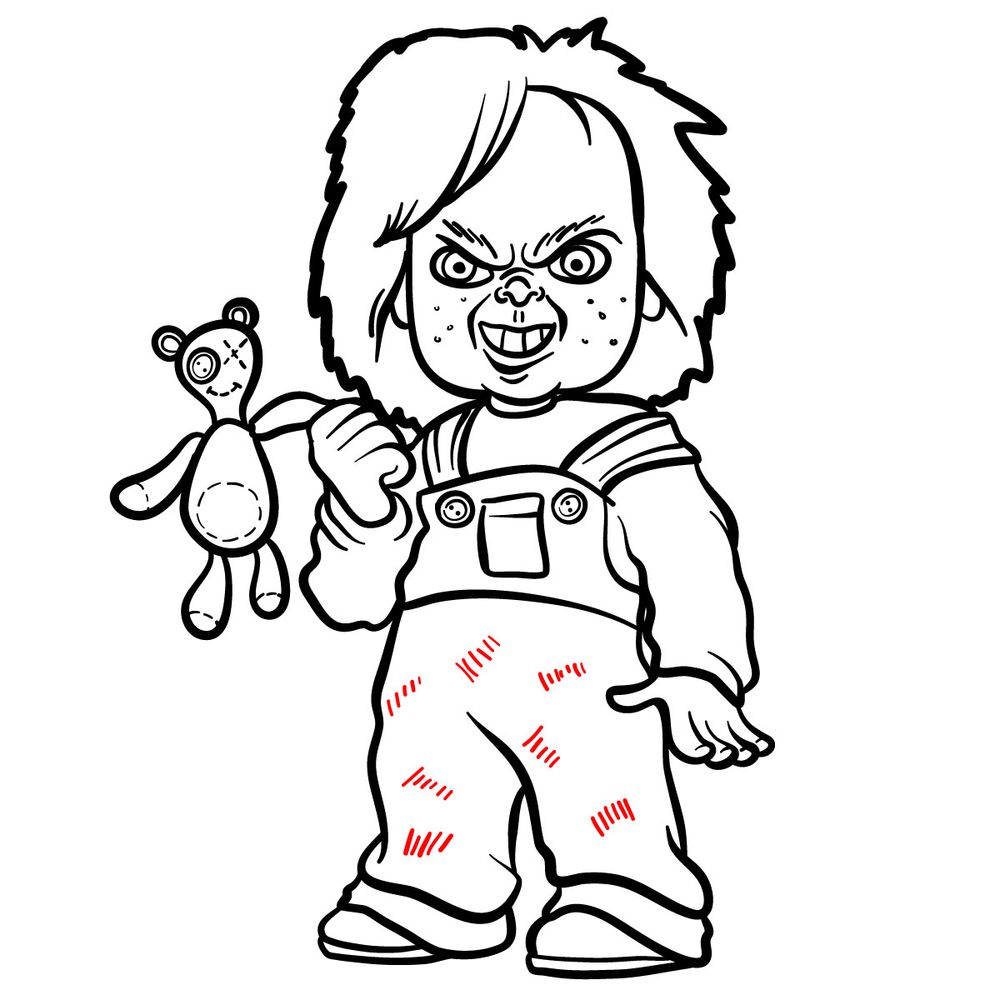 How To Draw Chucky Face