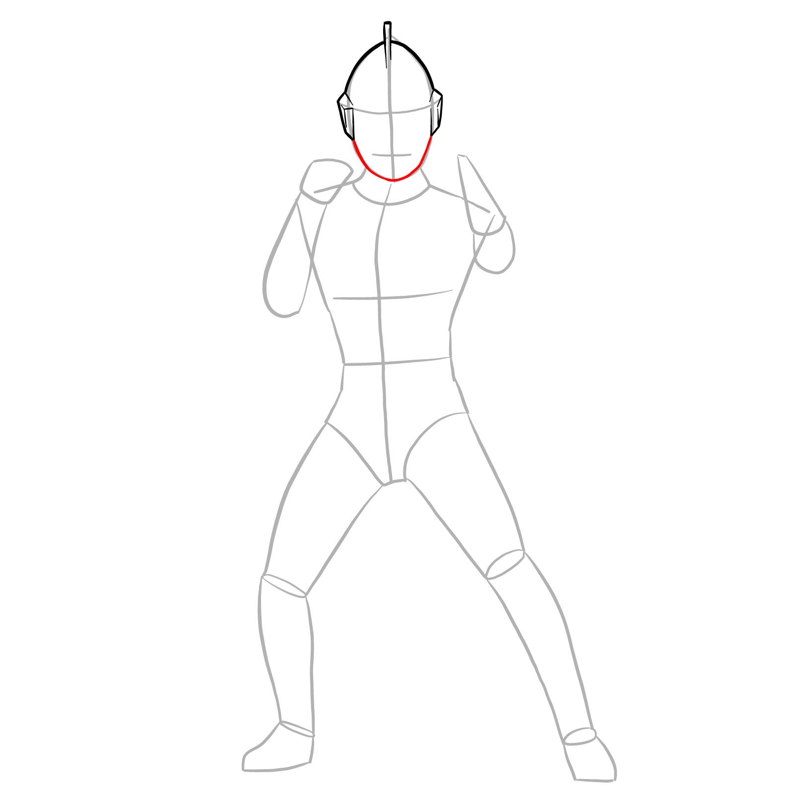 How to draw Ultraman Jack - step 06