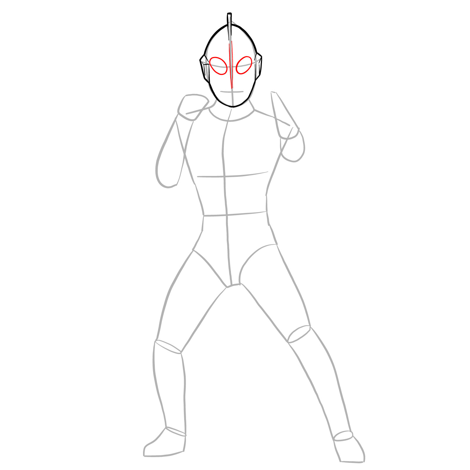 How to draw Ultraman Jack - step 07