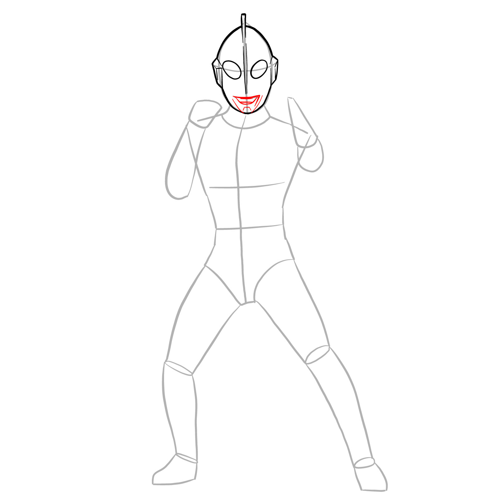 How to draw Ultraman Jack - step 08