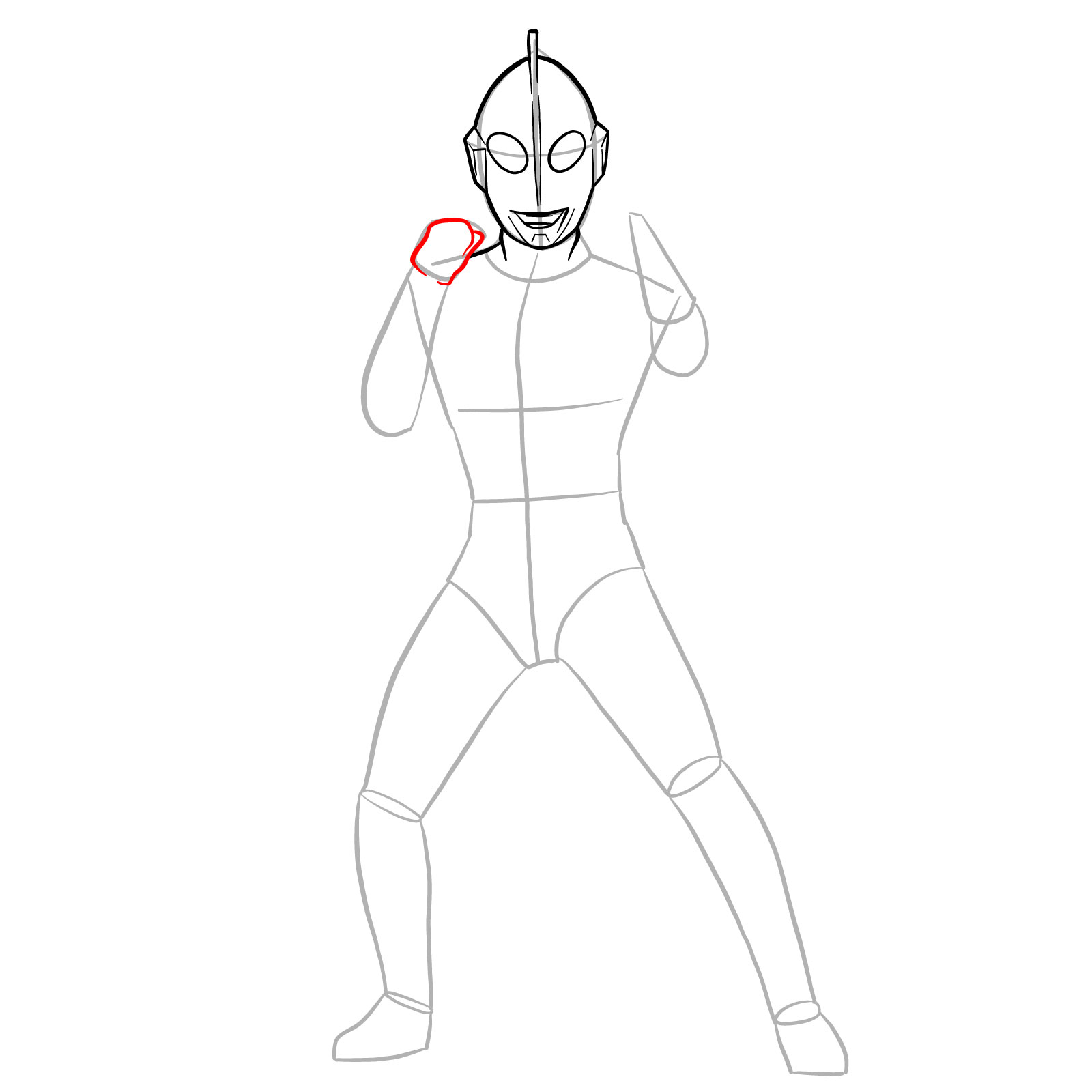 How to draw Ultraman Jack - step 10