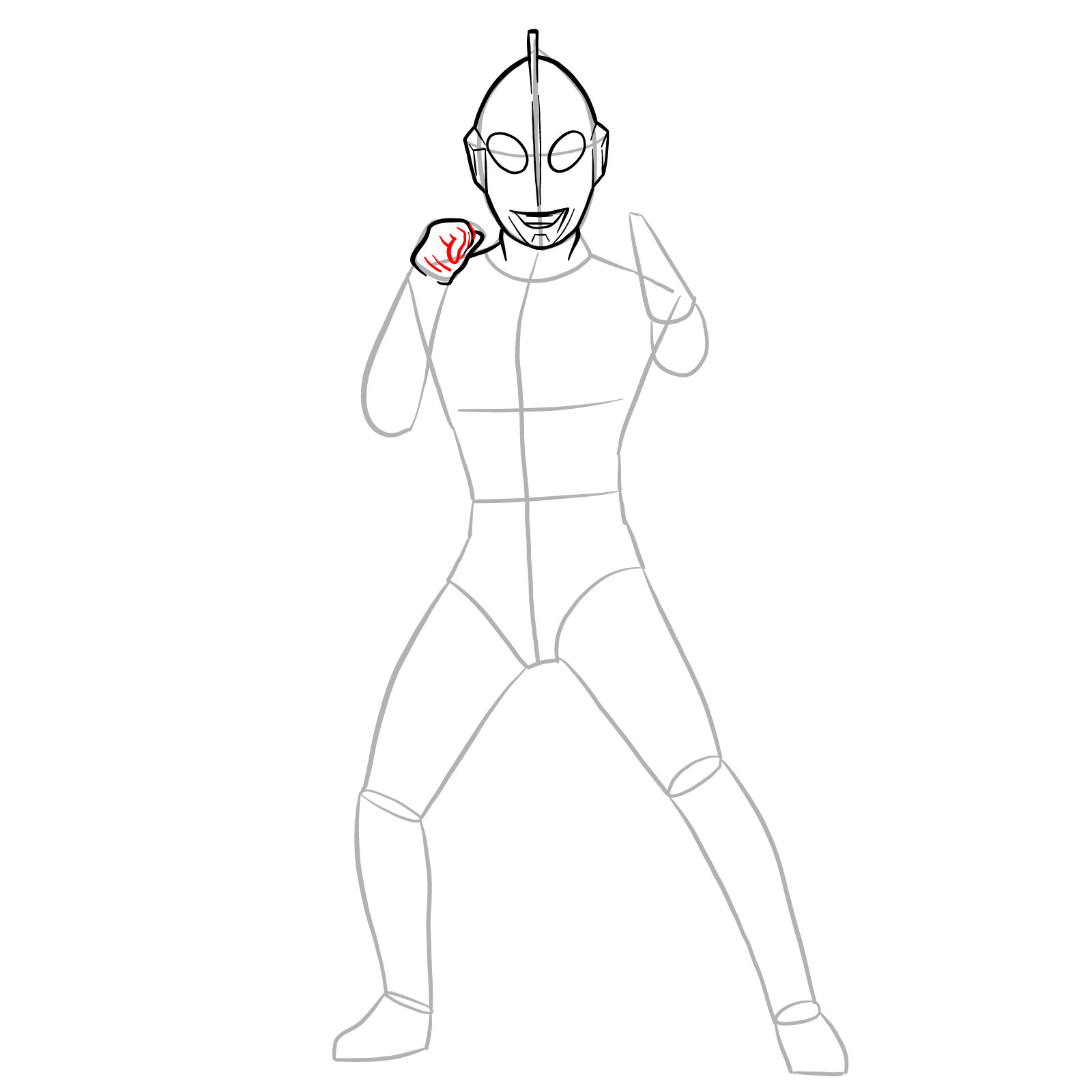 How to draw Ultraman Jack - step 11