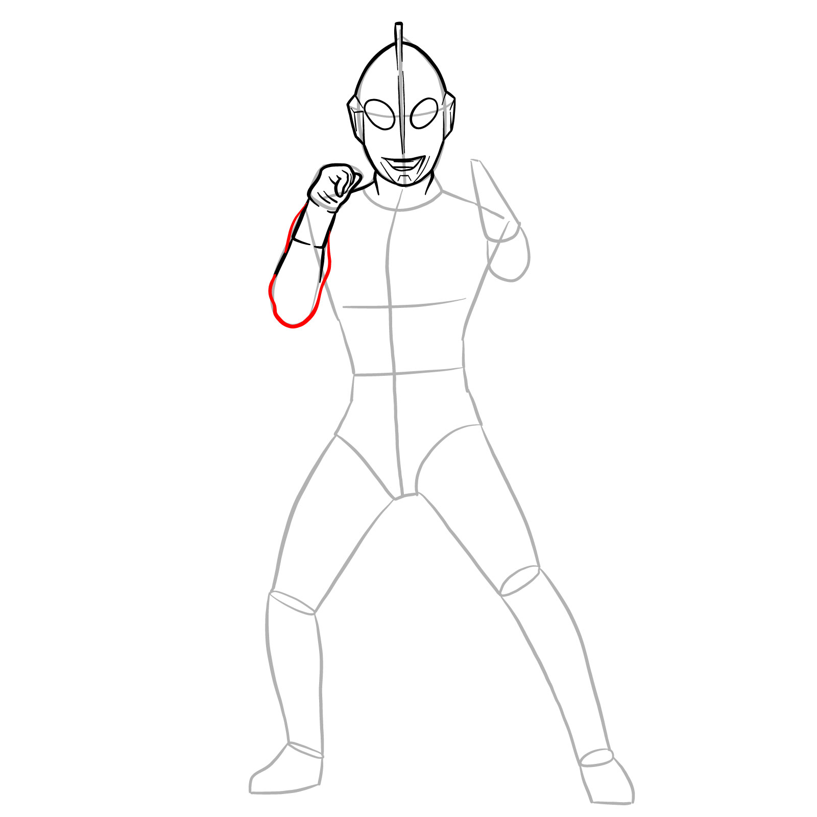 How to draw Ultraman Jack - step 13
