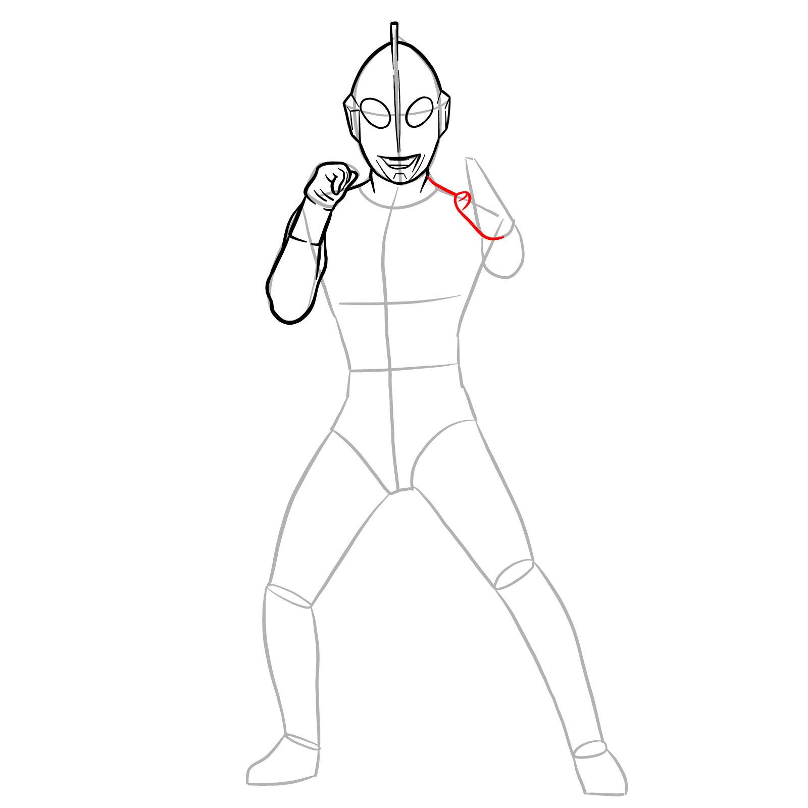 How to draw Ultraman Jack - step 14