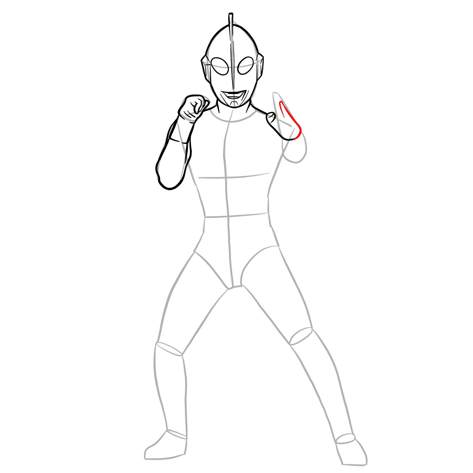 How to draw Ultraman Jack - step 15