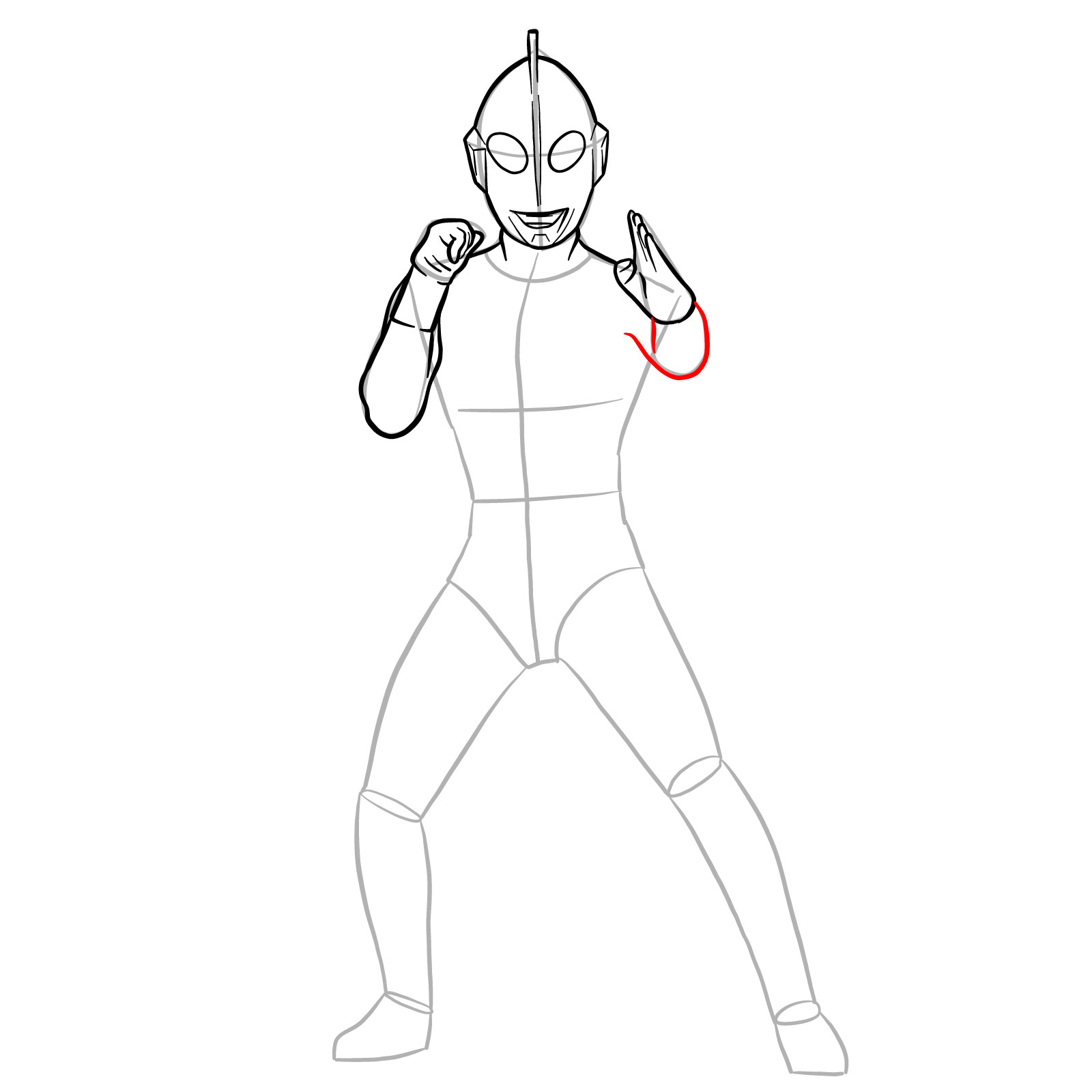 How to draw Ultraman Jack - step 17