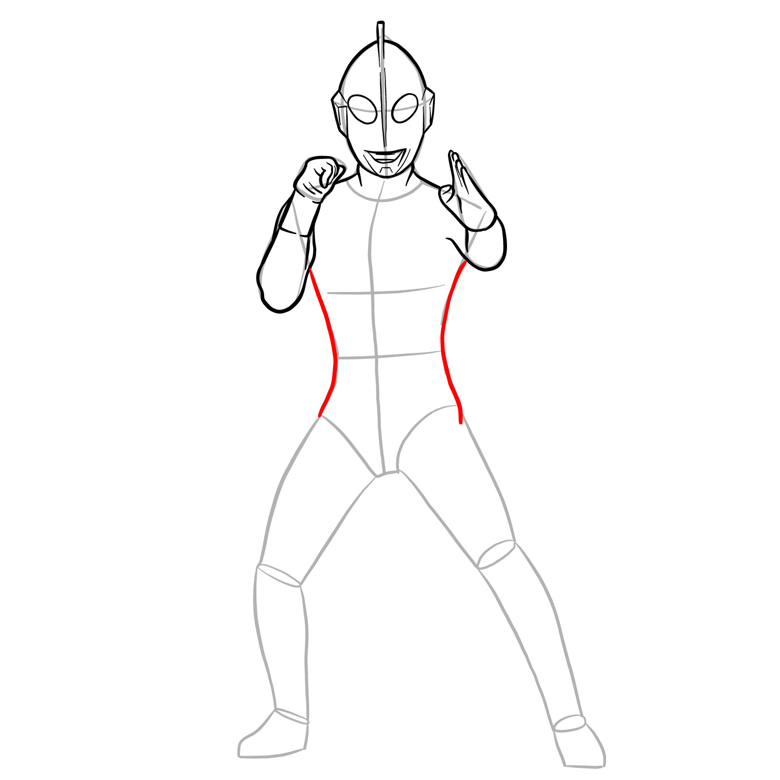 How to draw Ultraman Jack - step 18