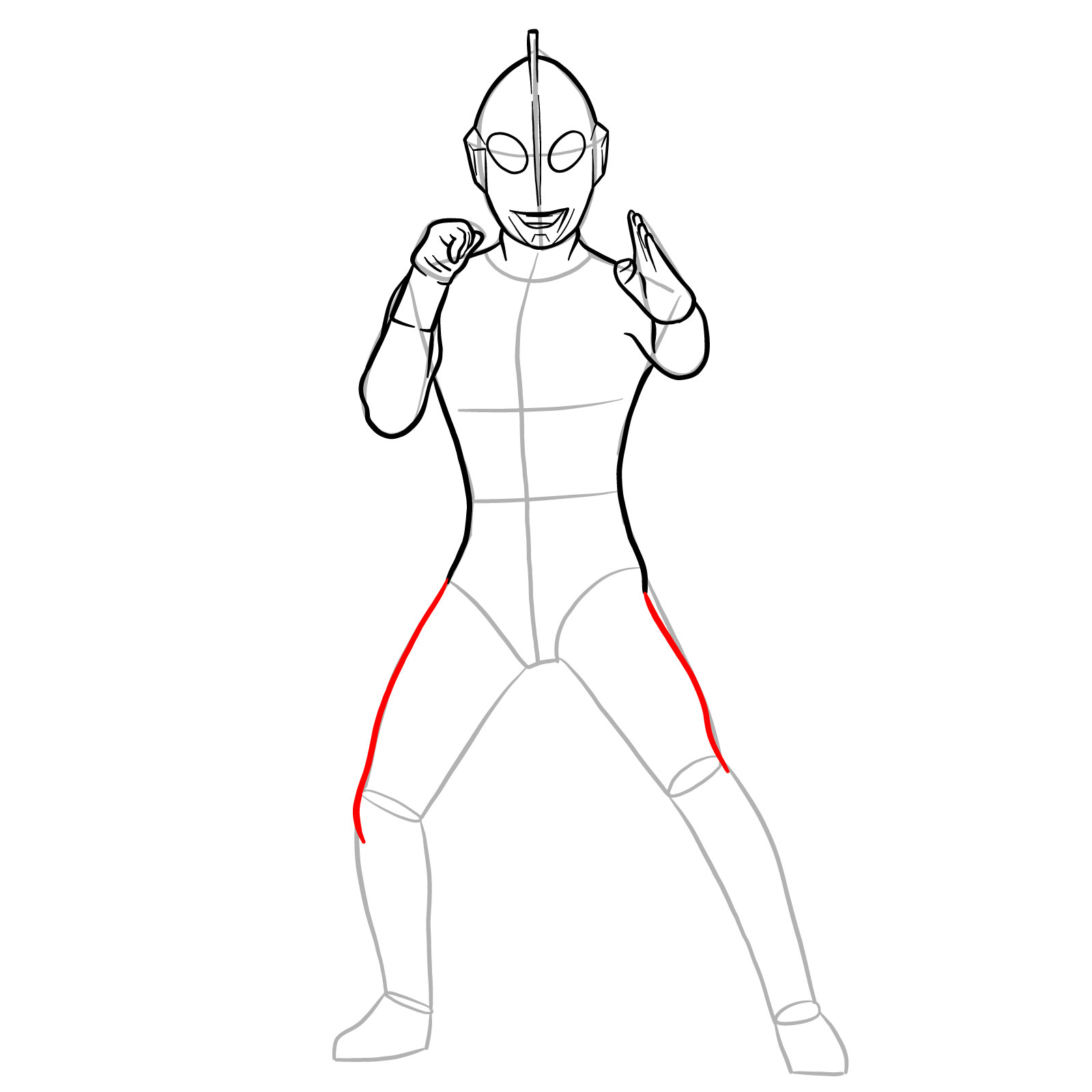 How to draw Ultraman Jack - step 19