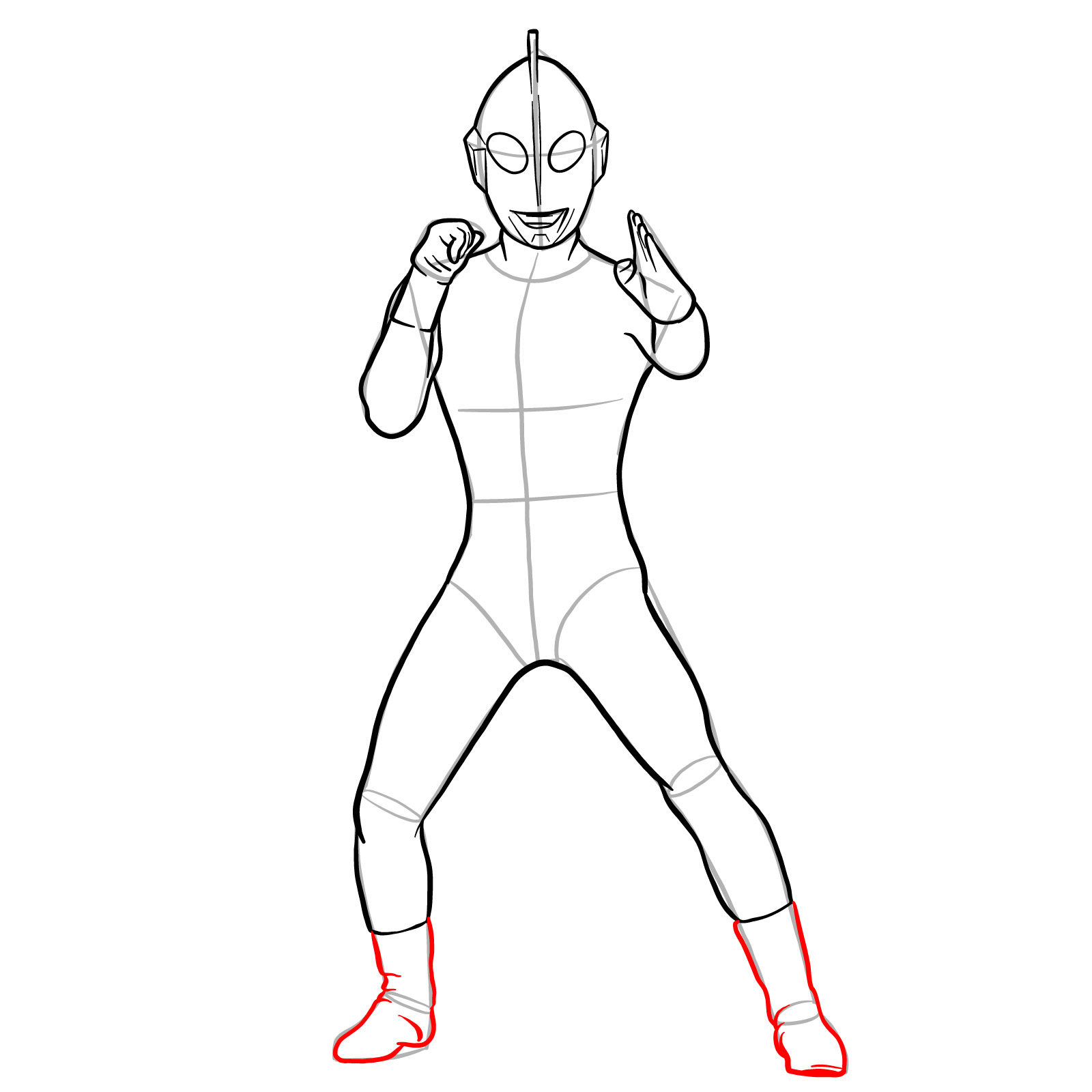 How to draw Ultraman Jack - step 22