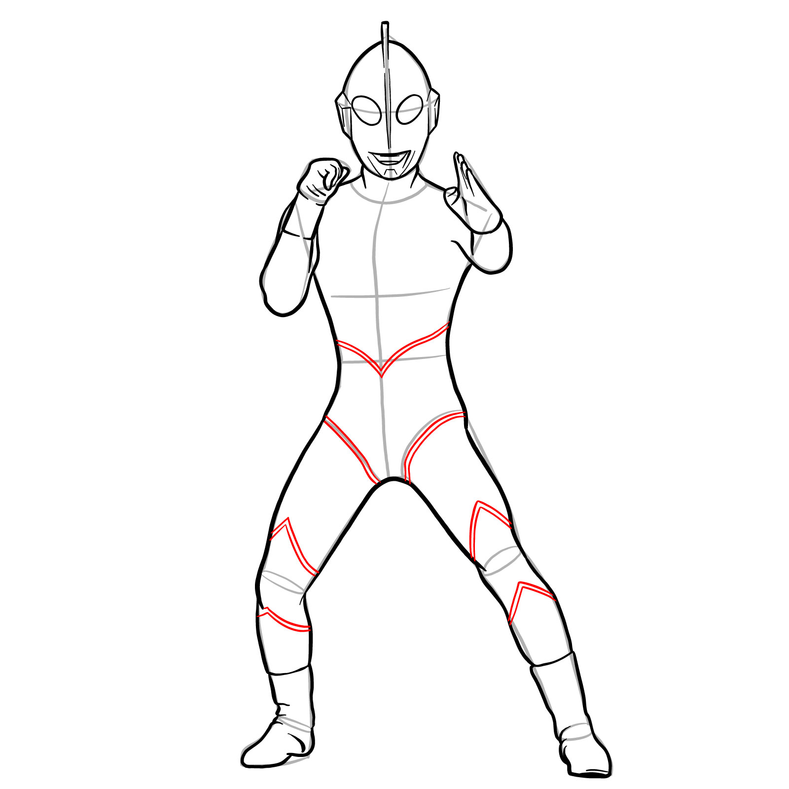 How to draw Ultraman Jack - step 23