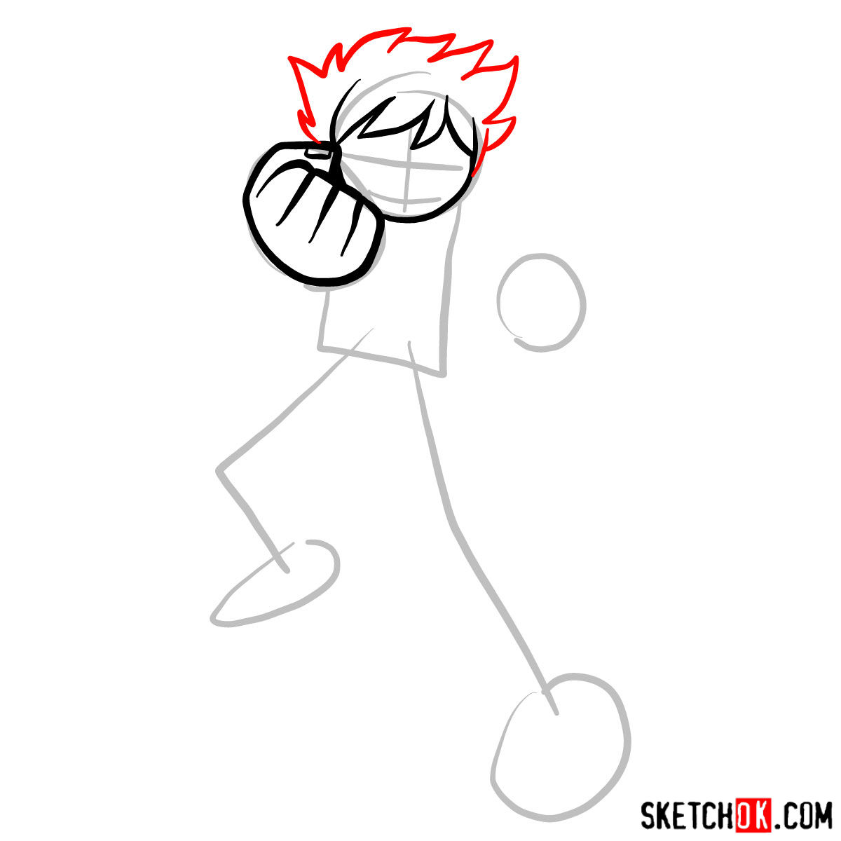 How to draw Scott Pilgrim - step 04