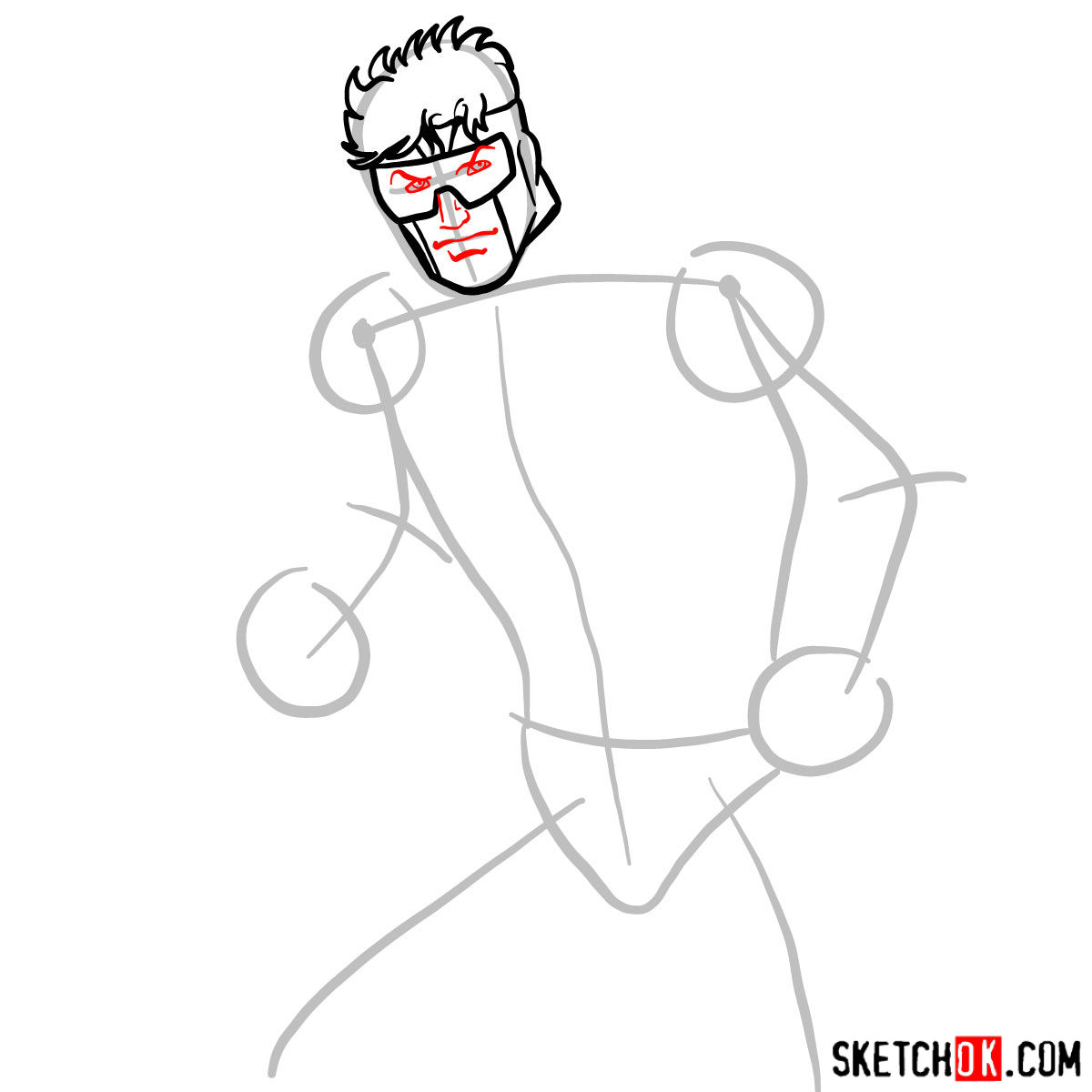 How to draw Booster Gold - step 04
