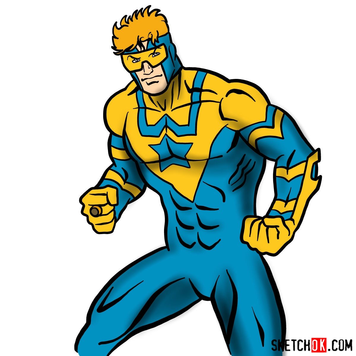 How to draw Booster Gold