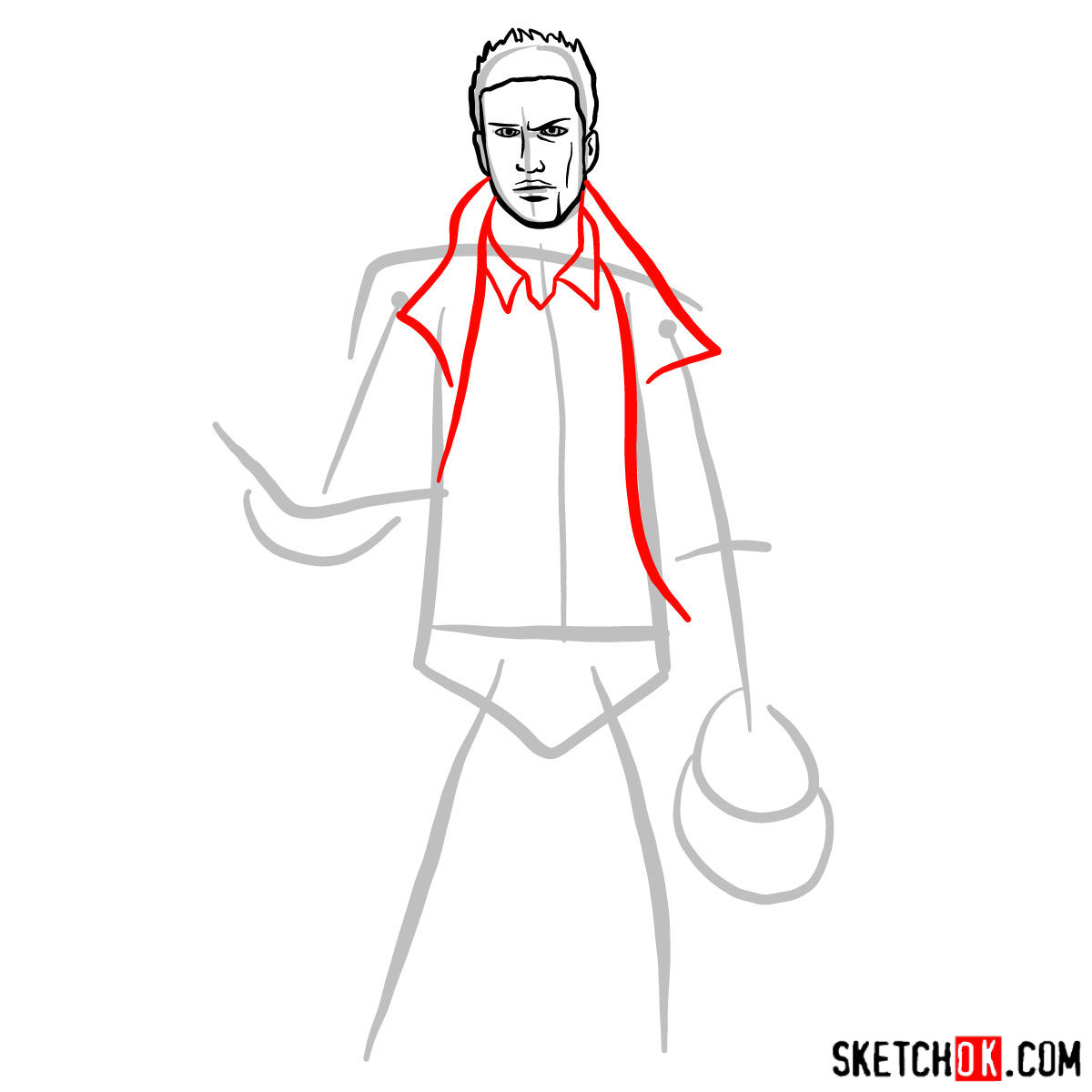 How to draw John Constantine - step 04