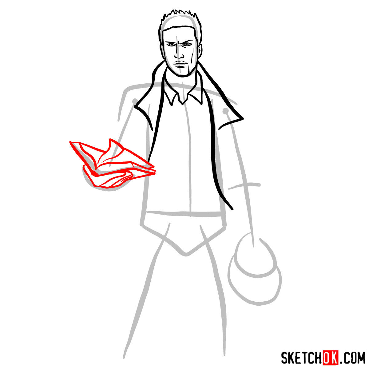 How to draw John Constantine - step 05
