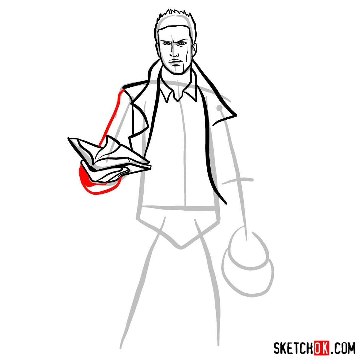 How to draw John Constantine - step 07