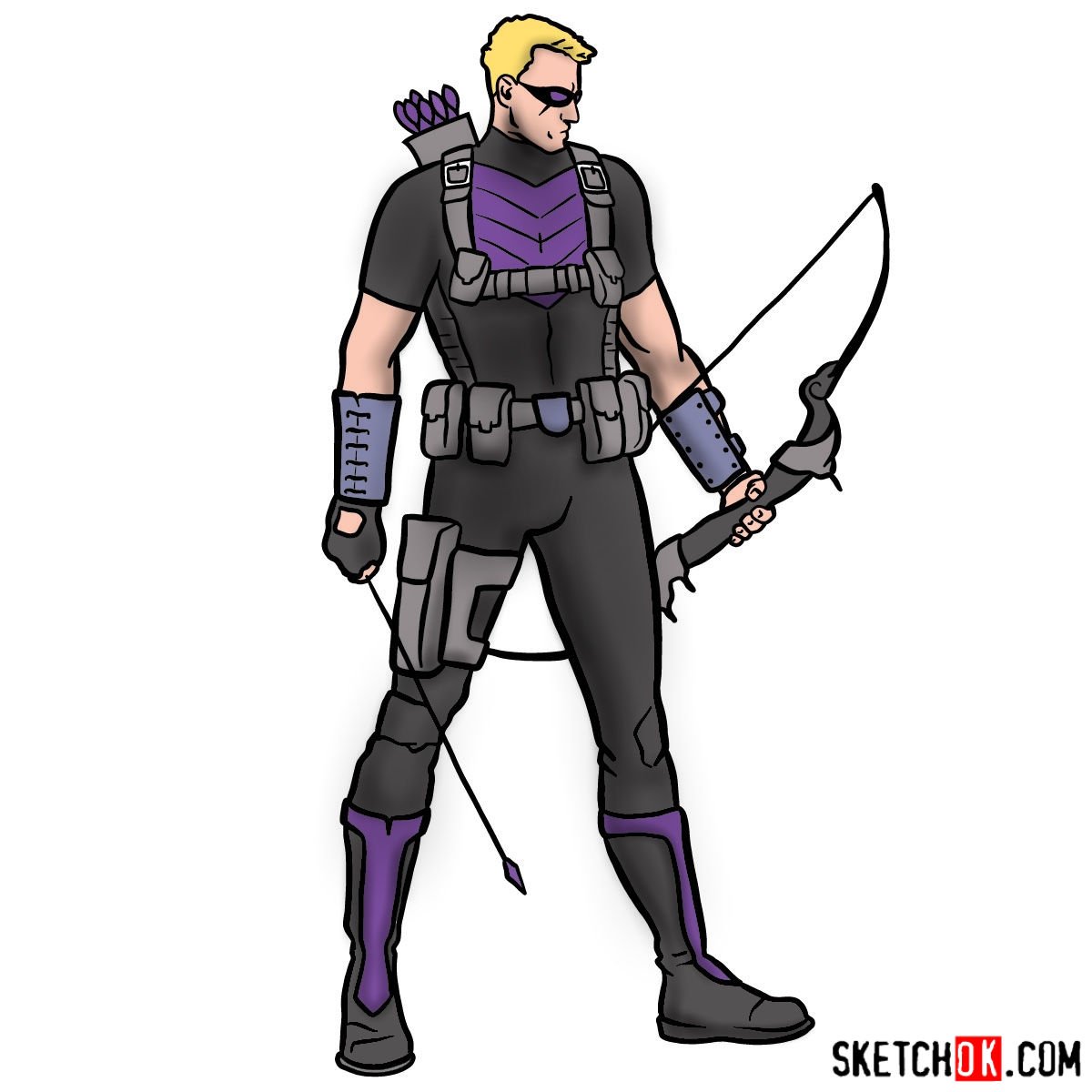 Take Your Bow Learn How to Draw Hawkeye StepbyStep