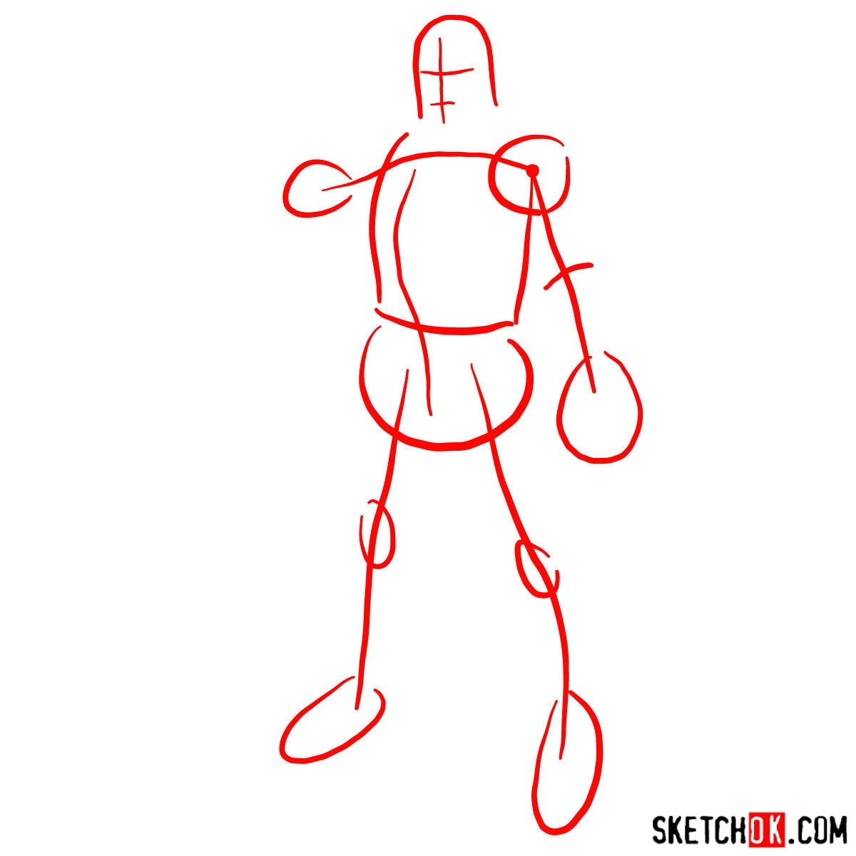 How to draw Magneto (X-Men) - step 01
