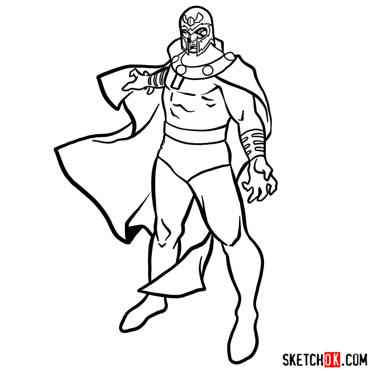 How to draw Magneto (X-Men) - step 13