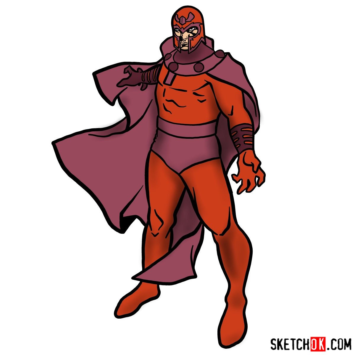 How to draw Magneto (X-Men)