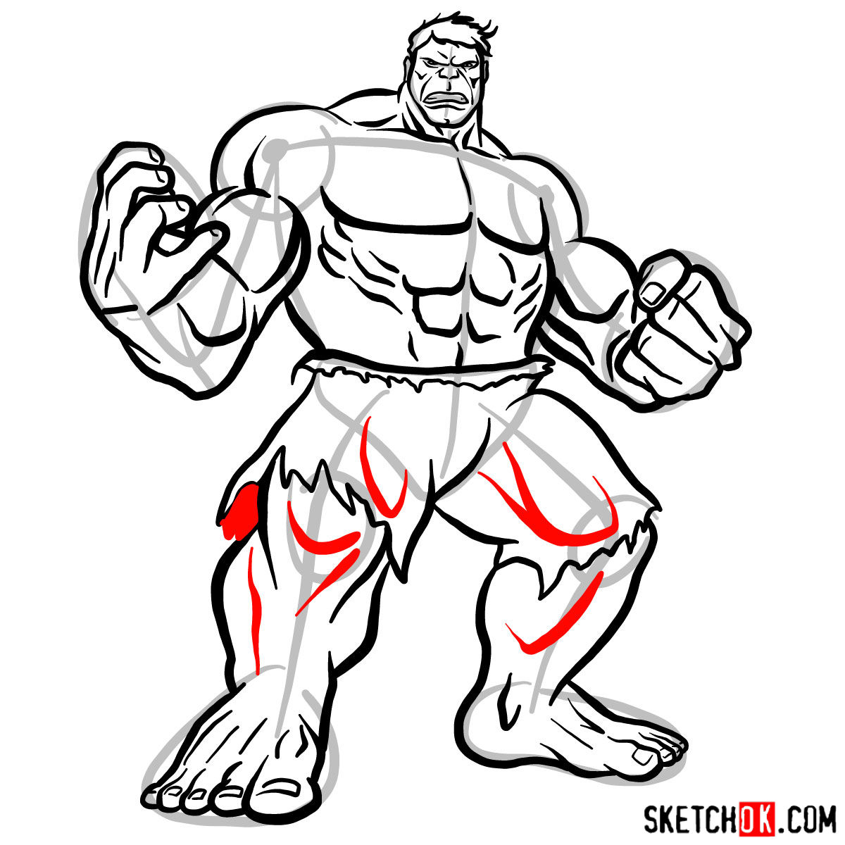 How to Draw Hulk  Full Body  Step by Step Video Lesson  YouTube