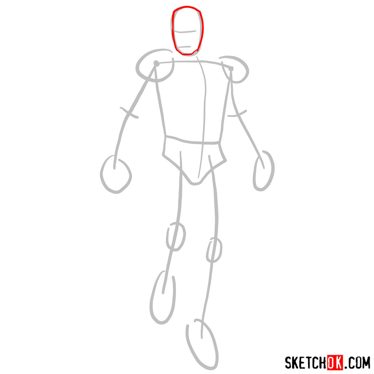 how to draw iron man step by step full body