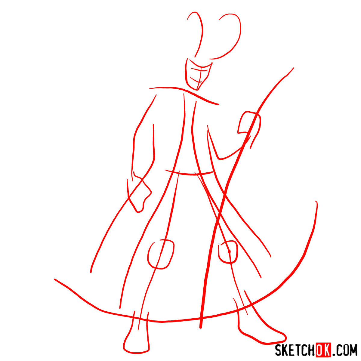 How to draw Loki - Marvel Comics villian - step 01
