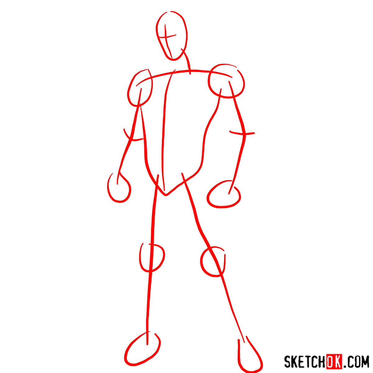 How to draw Marvel's Wonder Man - step 01