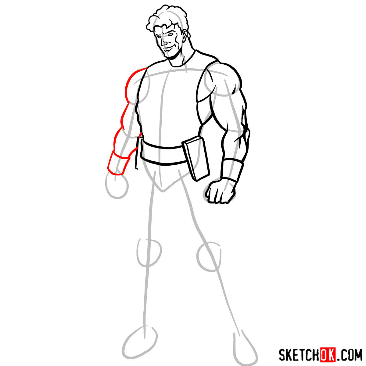 How to draw Marvel's Wonder Man - step 09