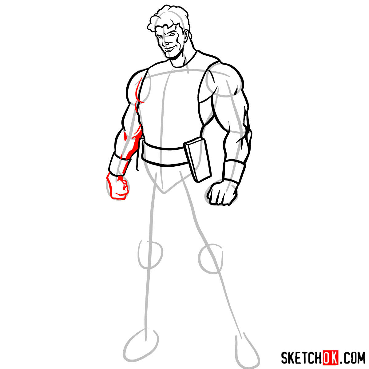 How to draw Marvel's Wonder Man - step 10